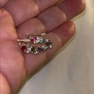 Avon Silver Multicolor Hoop Earrings